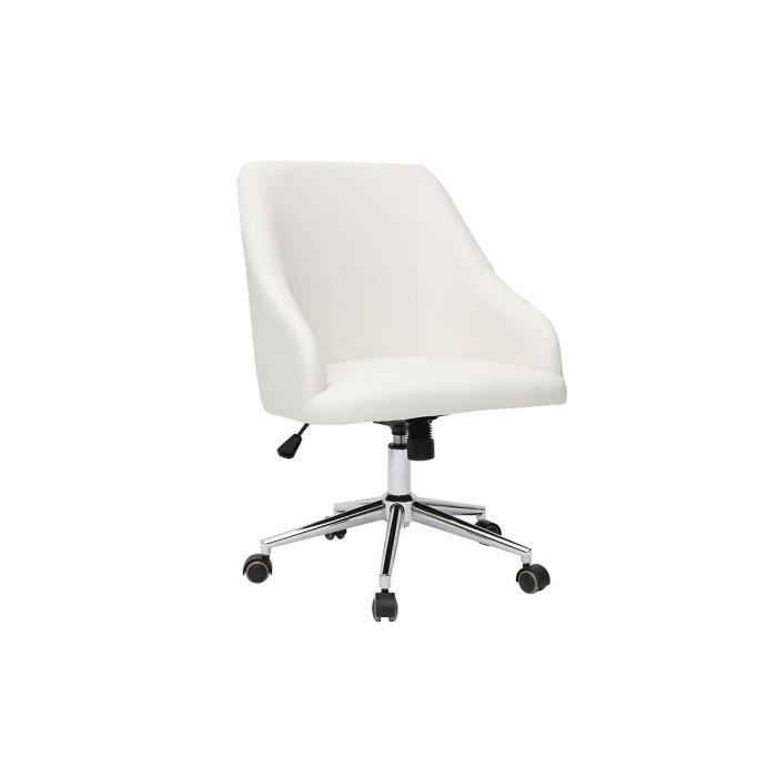 Miliboo Fauteuil De Bureau Design Blanc Scarlett Achat Vente Chaise De Bureau Soldes Sur Cdiscount Des Le 20 Janvier Cdiscount