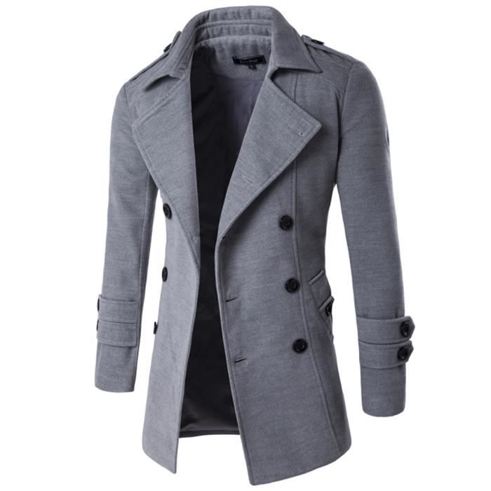 trench homme gris clair