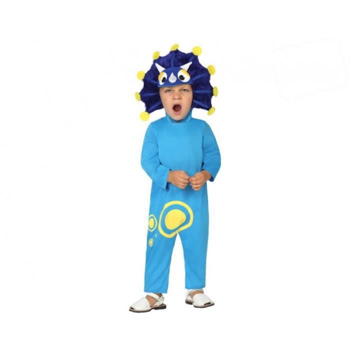 déguisement dragon pour bébé - ac-déco - bleu - taille 0-6 mois