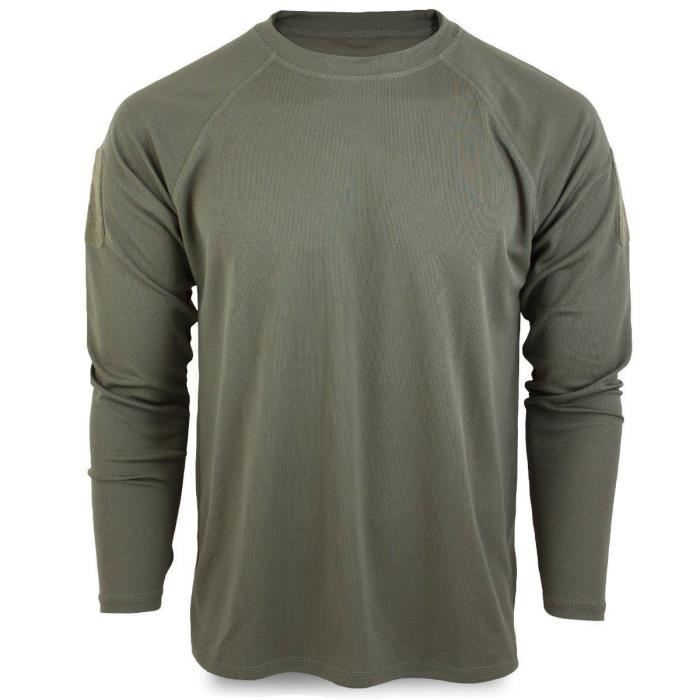 T-shirt tactique Quickdry Mil-Tec - Manches longues - Vert olive - Fitness T-shirt tactique Quickdry Mil-Tec - Manches longues - Vert olive - Fitness