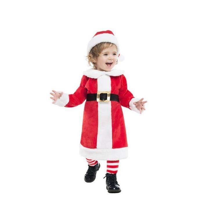 Déguisement de Mère Noël pour bébé Multicolore 24 mois 2 ans Robe, ceinture, jambières