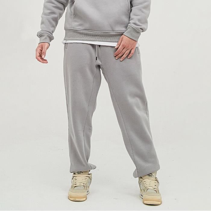 Pantalon jogging en polaire pour homme - haute qualité - gris Gris