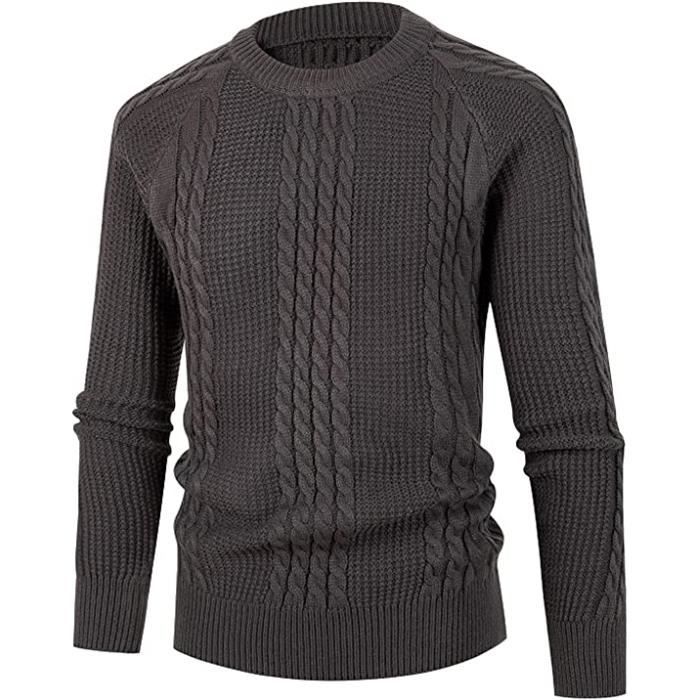 Pull Homme Hiver Pull Polaire mode décontracté Pull de Travail Pull-Over Pull Doux et confortable