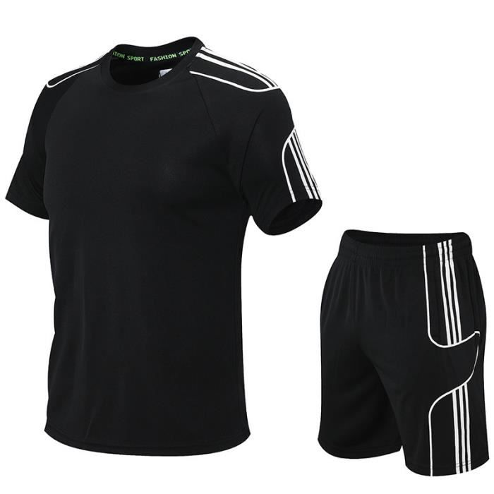 Ensemble Short + T-shirt Homme Décontracté - Tenue D'été Légère Et Respirante Pour Le Sport Ou Les Loisirs - 5