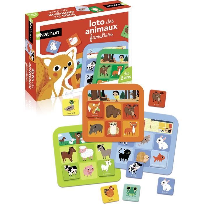 loto des animaux familiers - nathan - jeu éducatif pour enfant - 1-5 joueurs - 24 mois et plus