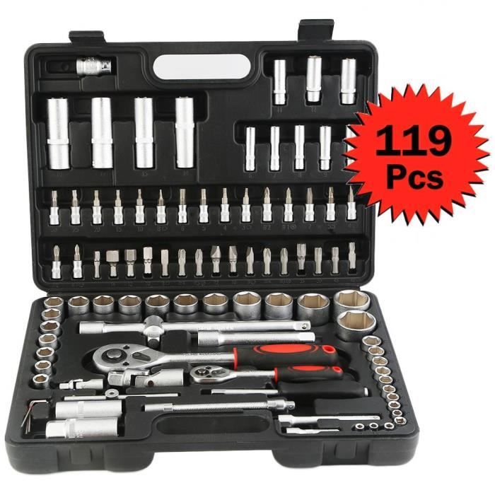 Coffret De Douilles Et Embouts 94 Pieces Cdiscount Bricolage