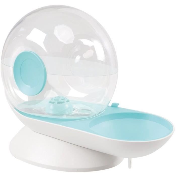 Distributeur d'eau avec filtre M.PETS SNAIL - 2800ml - 30 x 13 x 23.8 cm - Blanc, Bleu et Transparen