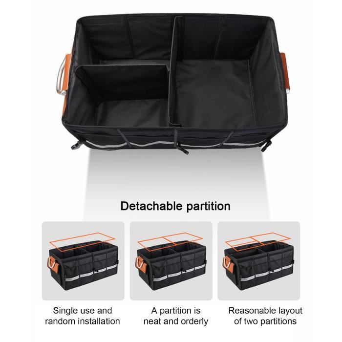 Organisateur De Coffre De Voiture Oasser E3 - Imperméable 1680D, Pliable, Multi-Compartiments - 65L