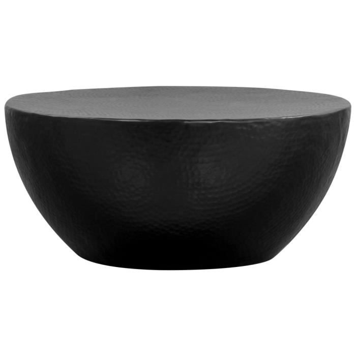 Table basse - SALUTUYA - BD1890 - Aluminium martelé - Noir - 70 x 30 cm