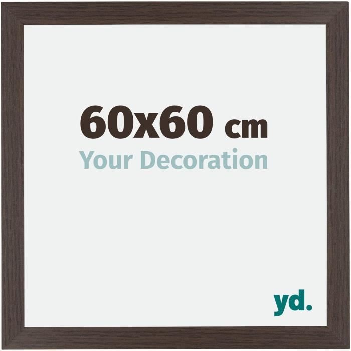 Cadre Photo Mura 35x35cm - MDF Anti-Reflet Noir Mat Avec Verre Acrylique