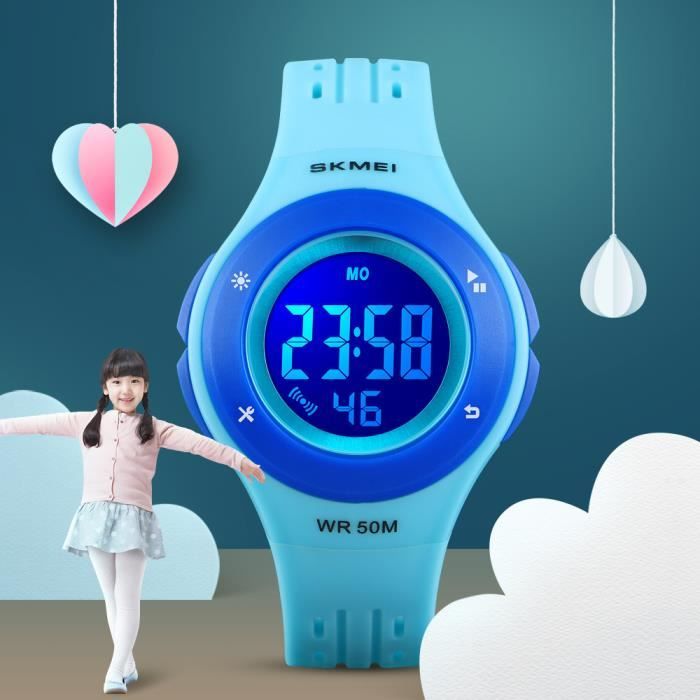 Cdiscount Montre Fille Sport Montre Enfant Fille LED Numérique