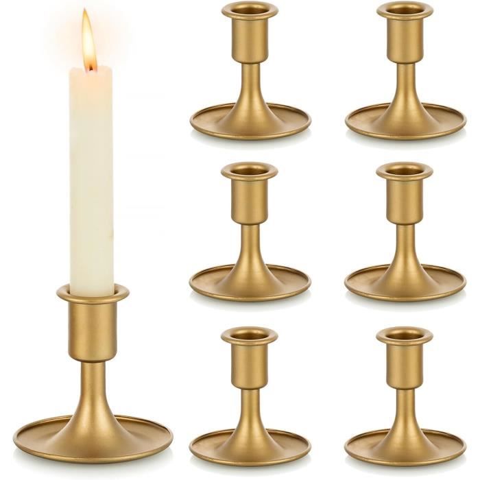 Lot De 20 Bougeoirs En Verre Romadedi - Pour Bougies Coniques - Décoration Mariage, Noël, Maison
