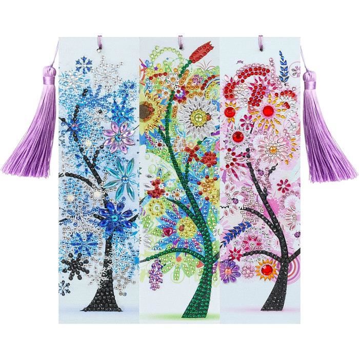FREEBLOSS Kit Broderie 6 Marque-Pages Point De Croix Scènes Rurales - Complet Avec Instructions Pour Débutants