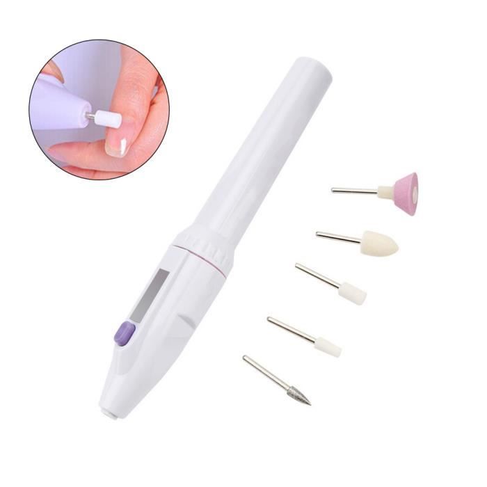 Lime à Ongles électrique Manucure Electrique Ponceuse Pour Ongles 5 En 1 Kit Manucure Et Pédicure Système De Polissage Des Ongles