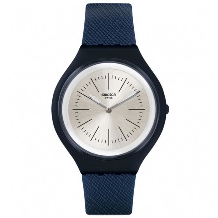 Montre - SWATCH - SVUN106 - 40 mm - Bracelet silicone bleu - Mouvement quartz