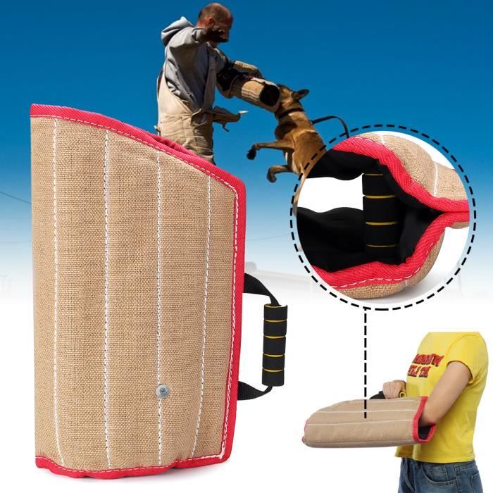 Manche de bras mordant - TEMPSA - 45x29cm - Jute durable - Protection contre les morsures - Pour chien