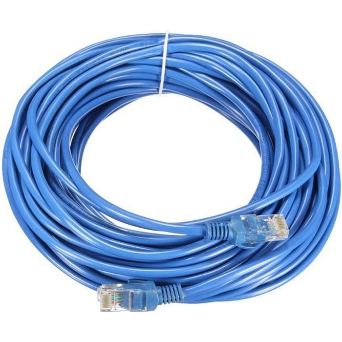 Blanc deleyCON 10m RJ45 Câble de Raccordement Câble Ethernet Câble Réseau avec Câble Brut CAT7 S-FTP PiMF Blindage Gigabit Câble LAN SFTP Cuivre DSL Commutateur Routeur Panneau de Brassage