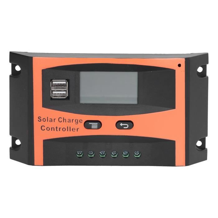 Maranon Régulateur Solaire 20A 12/24V PWM Avec Double USB & Écran LCD – Charge Intelligente & Protections Multiples