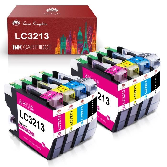 Cartuchos Go - Pack De 4 Recambios Compatibles Para Brother LC3211 (negro, Cian, Magenta, Amarillo) | 16 Tintas