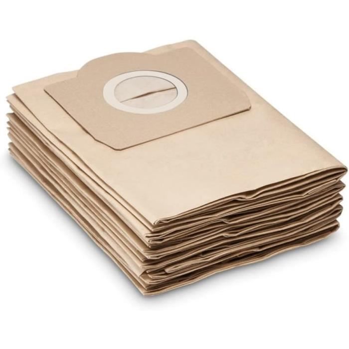 Lot De 10 Sacs Pour Aspirateur – Compatible Karcher WD3, WD3P, MV3, Titan, Parkside Et Autres