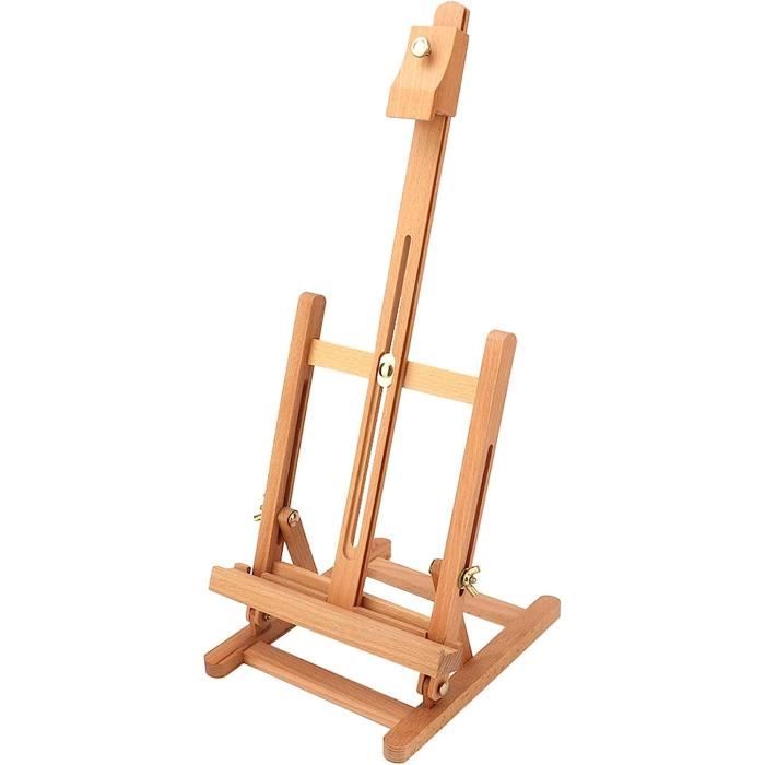 Chevalet De Table Relaxdays En Bois - Réglable En Hauteur Et Angle, Pliable, Support Pour Peinture Et Cartes - 7