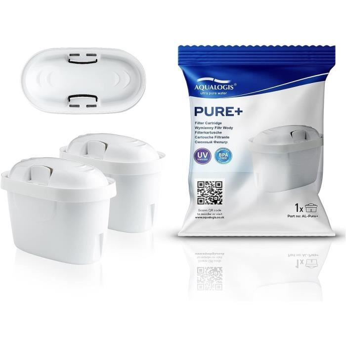 Lot De 4 Cartouches Filtrantes FilterLogic FL402H - Compatibles Brita Maxtra+, Réduisent Chlore Et Calcaire