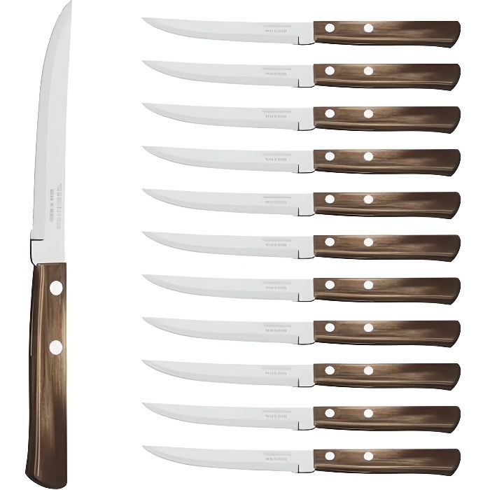 Couteaux Et Fourchettes Gaucho. 8pcs. Inox Et Bois Marron Couteaux Et Fourchettes Gaucho. 8pcs. Inox Et Bois Marron