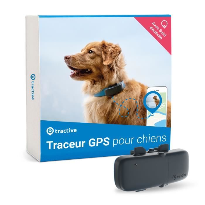 TRACTIVE Collier GPS pour chien - Traceur avec localisation à