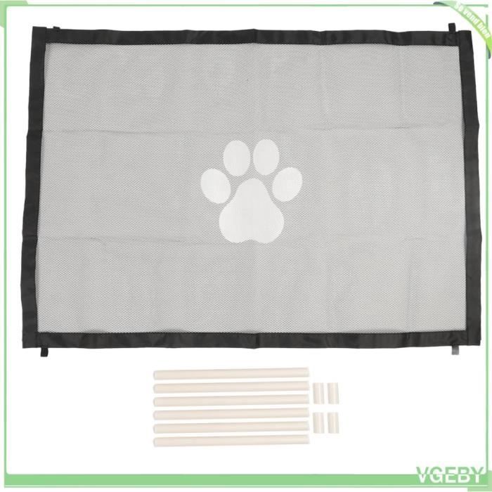 Comparer les prix de Barrière de sécurité pour chien pliante en maille sans perçage - V GEBY - Intérieur - Blanc - Légère