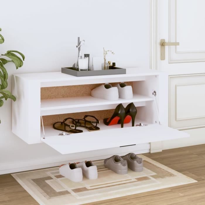 Armoire à Chaussures VICCO TORGE - Murale, à Bottes - Blanc - 178x80x39 Cm - Neuf