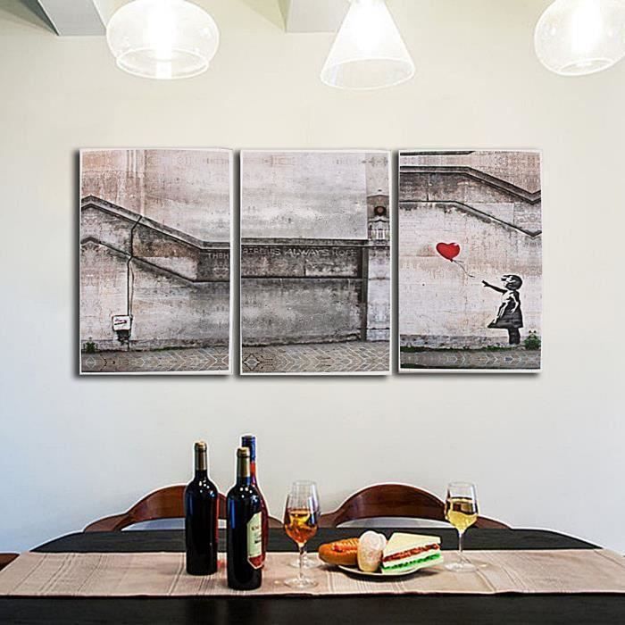 Affiche Banksy Girl With Red Balloon - Reproduction, Format A4 A3 A2, Prête à Encadrer
