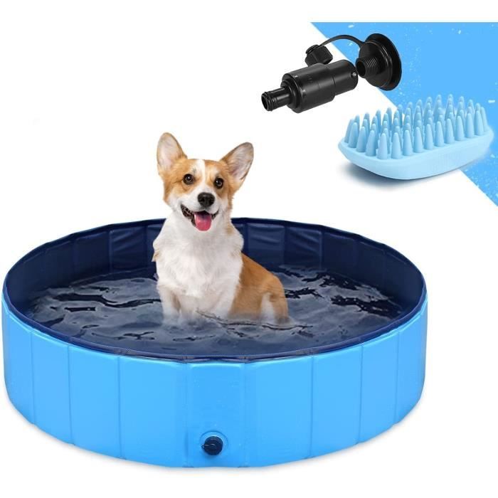 Meilleurs prix pour Piscine Portable Pliable pour Chien Animaux et Enfants  Baignoire PVC Antidérapant  80x20cm