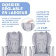 CHICCO Chaise Haute Polly 2 Start - 4 Roues happy silver-1