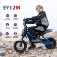 EVERCROSS Moto électrique pour enfants de 3 à 12 ans moteur de 300W, batterie de 36V/4AH et pneus de 12 pouces, Cadeau Cool Bleu-1