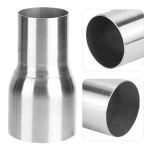 Réducteur Tuyau Échappement 50 Mm à 60 Mm En Acier Aluminisé + 2 Colliers - Adaptateur Universel Échappement Sport
