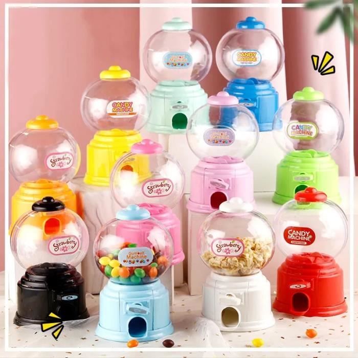 EBTOOLS Mini Distributeur de Bonbons Jouet Machine à Bonbon Enfants en  Plastique Candy Machine Cadeau pour Enfants(Rouge)
