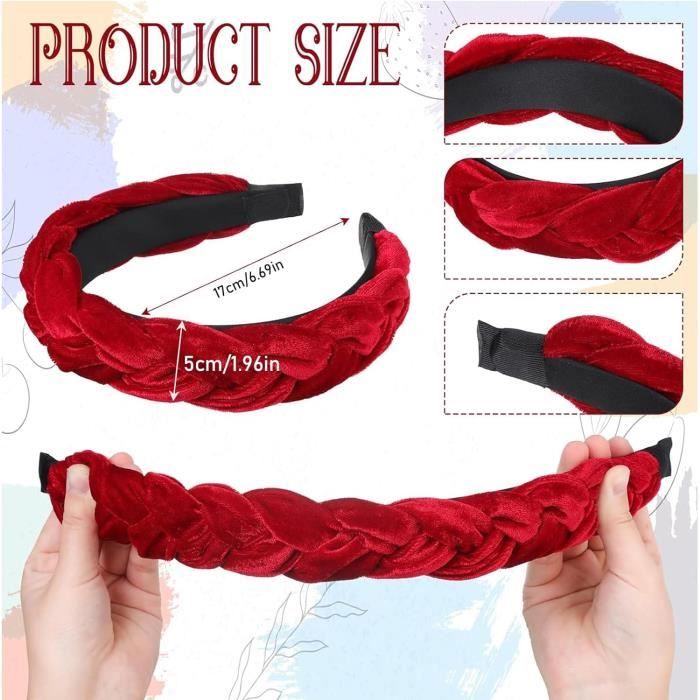 Bandeau Pour Cheveux En Velours Rembourré Pour Femmes, Doux, Accessoire De Coiffure - Neuf Avec étiquettes
