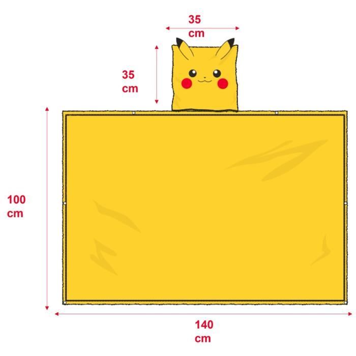 Coussin Forme 3D Pokémon Pikachu - 100% Polyester - Jaune - Kiabi - 23.20€