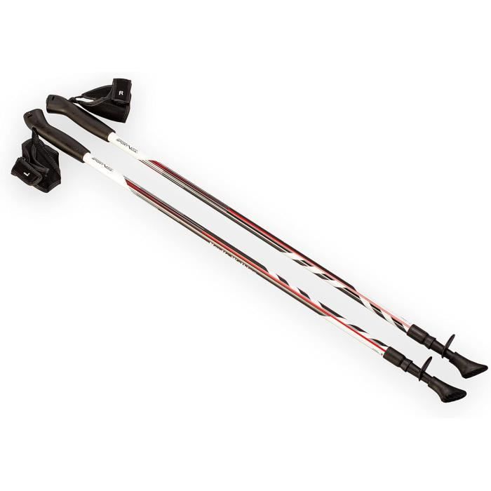 Paire De Bâtons De Trekking Télescopiques Aluminium - Réglables 25,6 à 53 Pouces - Pour Randonnée, Marche Nordique - Neuf