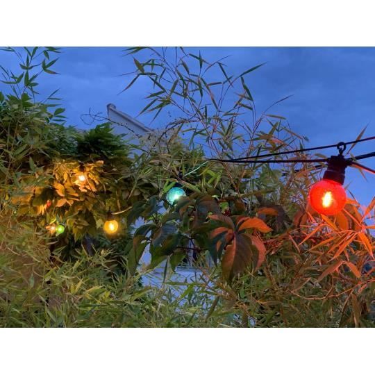 Guirlande guinguette b22 multicolore - 10m - 10 ampoules