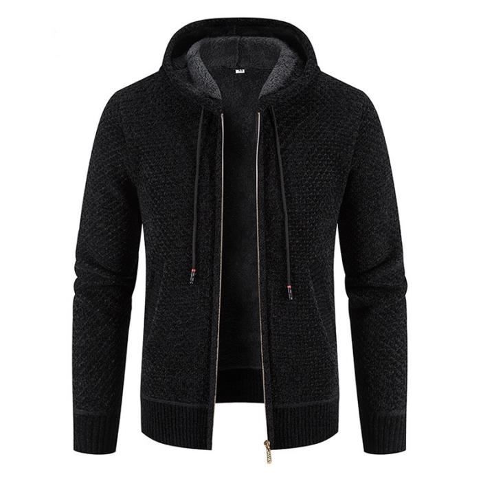 Gilet chaud homme intérieur polaire et col montant fermeture zip