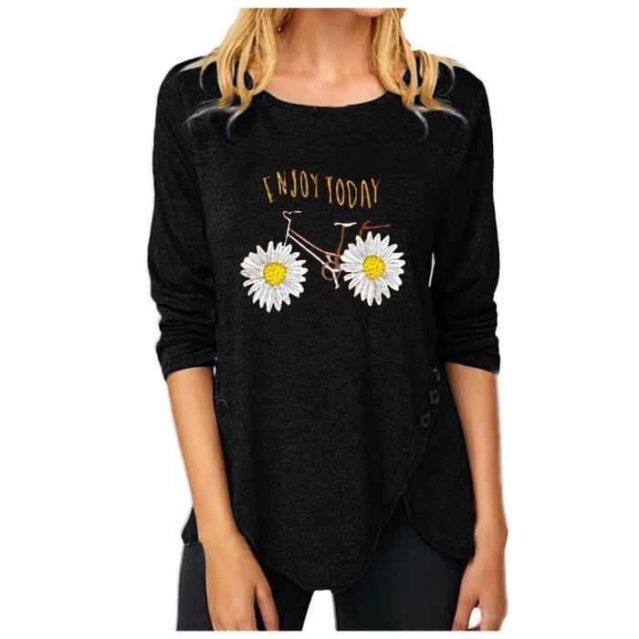 Chemisier Habillé Noir – Baleno – Manches Longues, Boutonné – Taille M Femme
