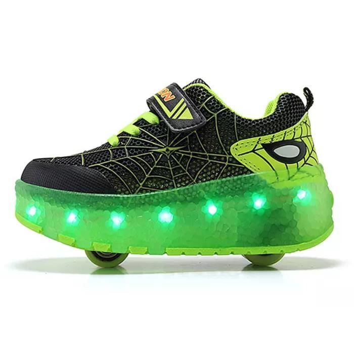 Chaussures LED lumiere Skateshoes Enfants Baskets Roller Usb