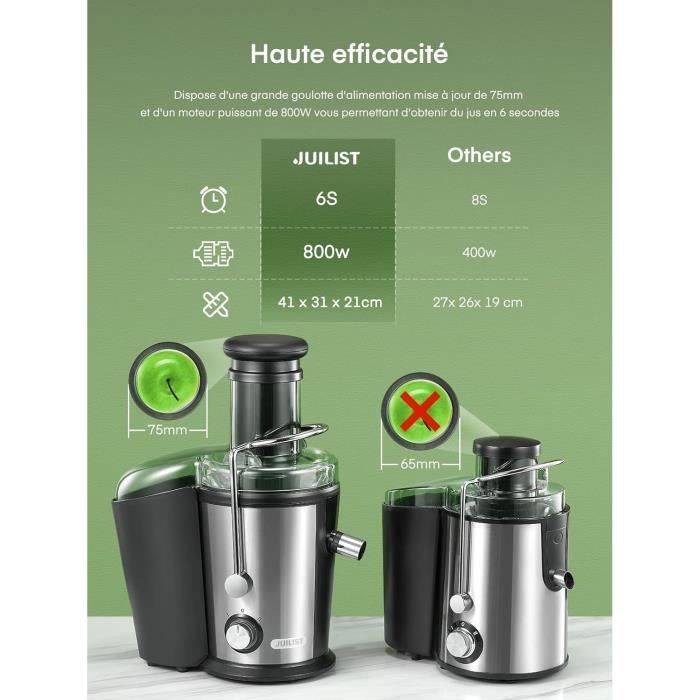Juilist 800W Centrifugeuse Extracteur de Jus, Centrifugeuse Fruits et — free download