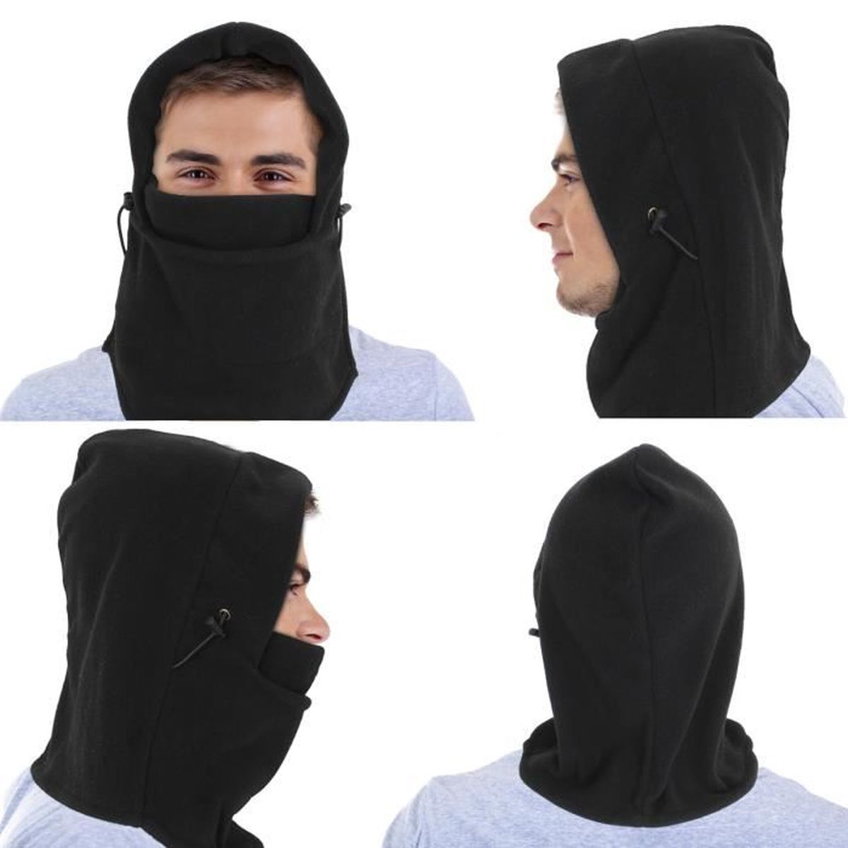 Loisleila Coupe-Vent Cagoule BLCOOL Masque de Ski Cou Chaud Froid Visage Masque de poussi/ère Anti-Soleil adapt/é pour Les Femmes Hommes Jeunes Ski Moto v/élo Escalade Running Black