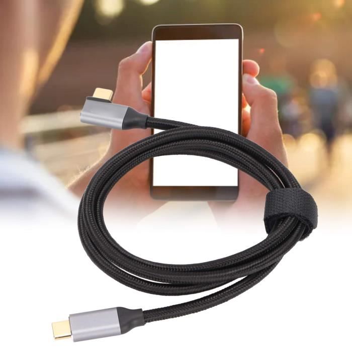 Câble Charge Rapide USB C vers USB C 100W 4K 60Hz (1m) - Informatique