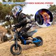 EVERCROSS Moto électrique pour enfants de 3 à 12 ans moteur de 300W, batterie de 36V/4AH et pneus de 12 pouces, Cadeau Cool Bleu-3