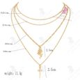 LCC® Collier femme argent fantaisie pendentifs en forme de croix cadeau bijoux chaîne cou anniversaire alliage aluminium sautoir-3