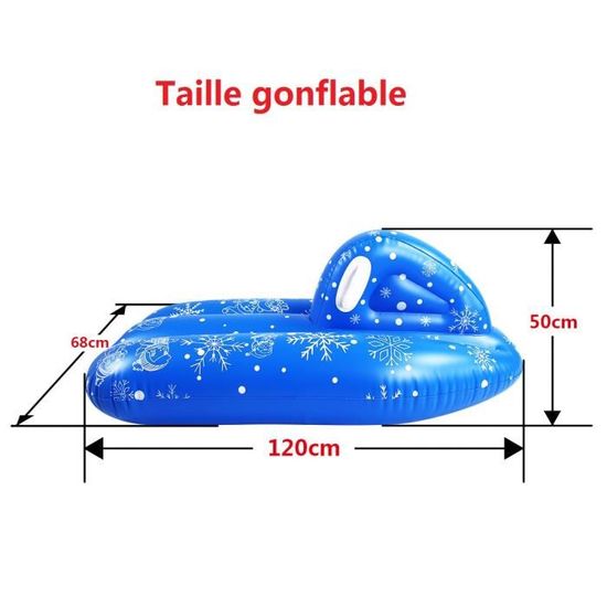 Luge Gonflable JanTeelGO 120 Cm – Tube Neige Enfant & Adulte, Poignées Renforcées, PVC Résistant