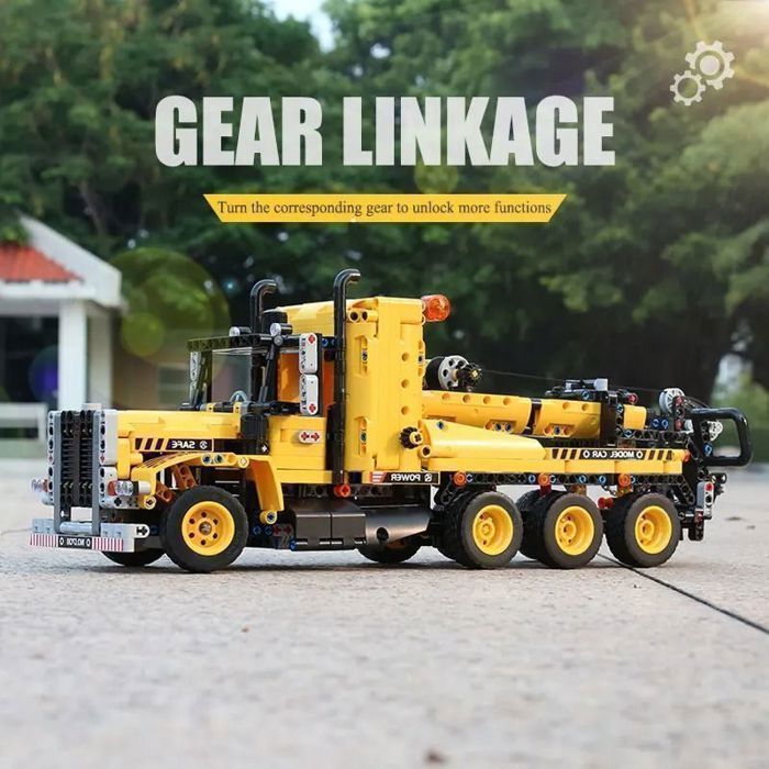 Mould King 17011 Camion Dépannage Avec Grue – 1250 Pièces En Bloc De Construction (Sans Moteur) – Modèle De Simulation